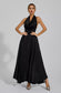 Patricia backless black maxi dress