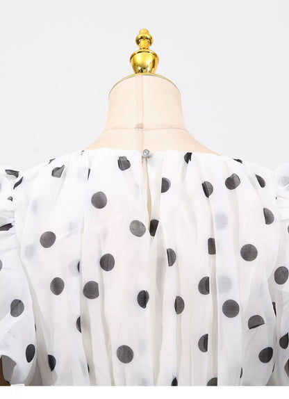 Odette Tiered Dot Dress
