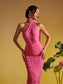 Joselyn crystal pink maxi dress