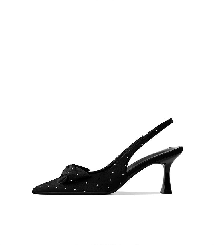 Amélie Crystal Slingback Heels