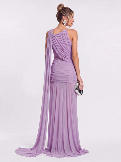 Aurelia Draped One-Shoulder Maxi Dress