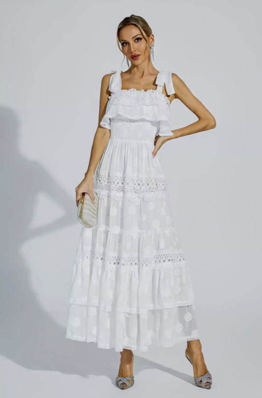 Milena white maxi dress