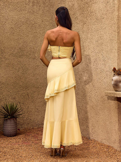 Solène Lace Appliqué Two-Piece Set