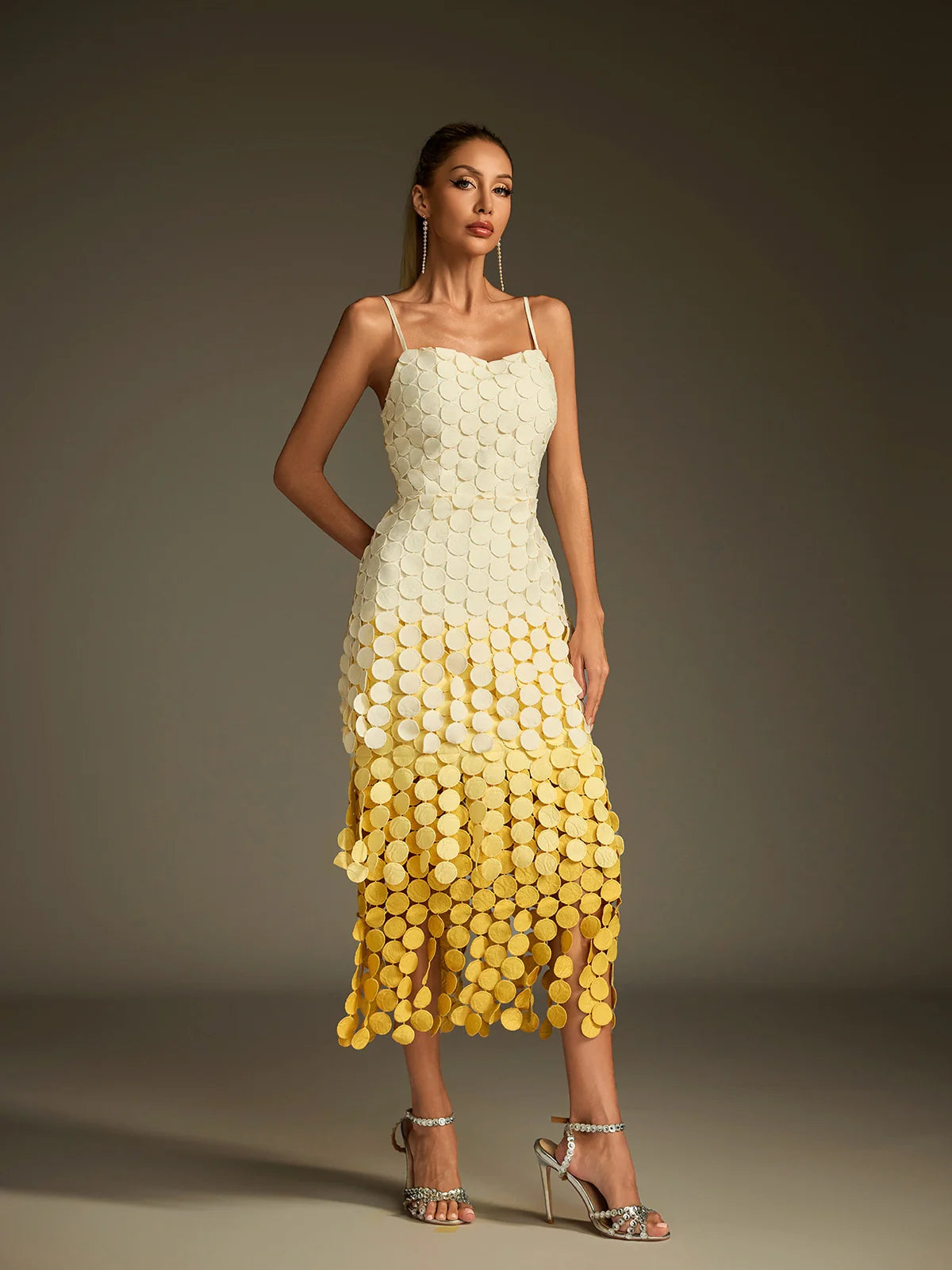 Aurélie Ombre Circle Midi Dress