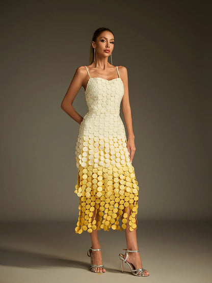 Aurélie Ombre Circle Midi Dress