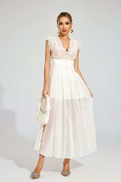 Étoile Broderie Sheer Midi Dress