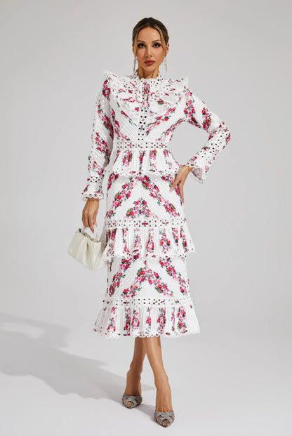 Fiorella Ruffle Midi Dress