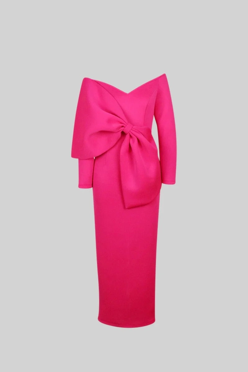 Nisa pink maxi dress (8284645687534)