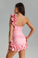 Pink satin mini dress (8308049641710)