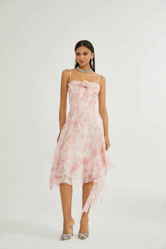 Émilienne flower midi dress