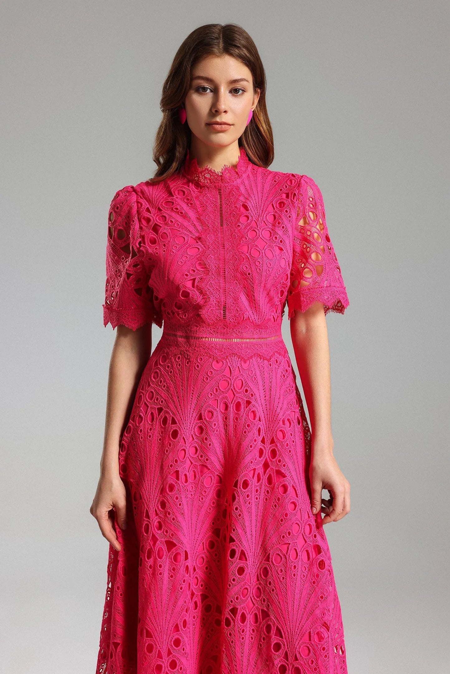 Shaylah lace midi dress