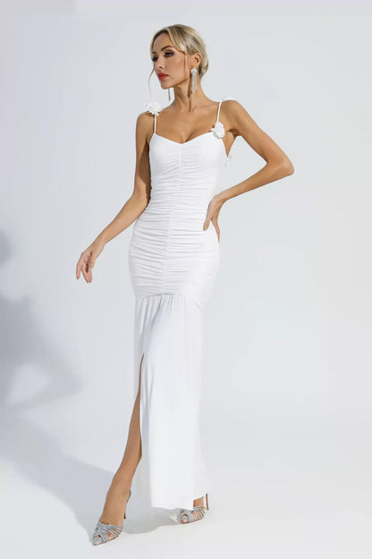 Isla Flower Petal Strap Gown