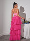 Tulle pink maxi dress