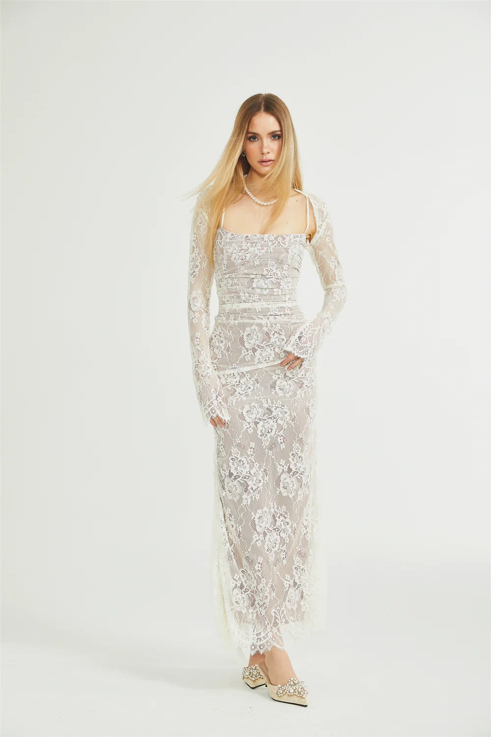 White Lace maxi dress