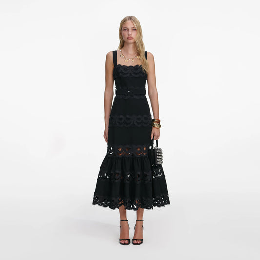 Liana Embroidered Linen Midi Dress