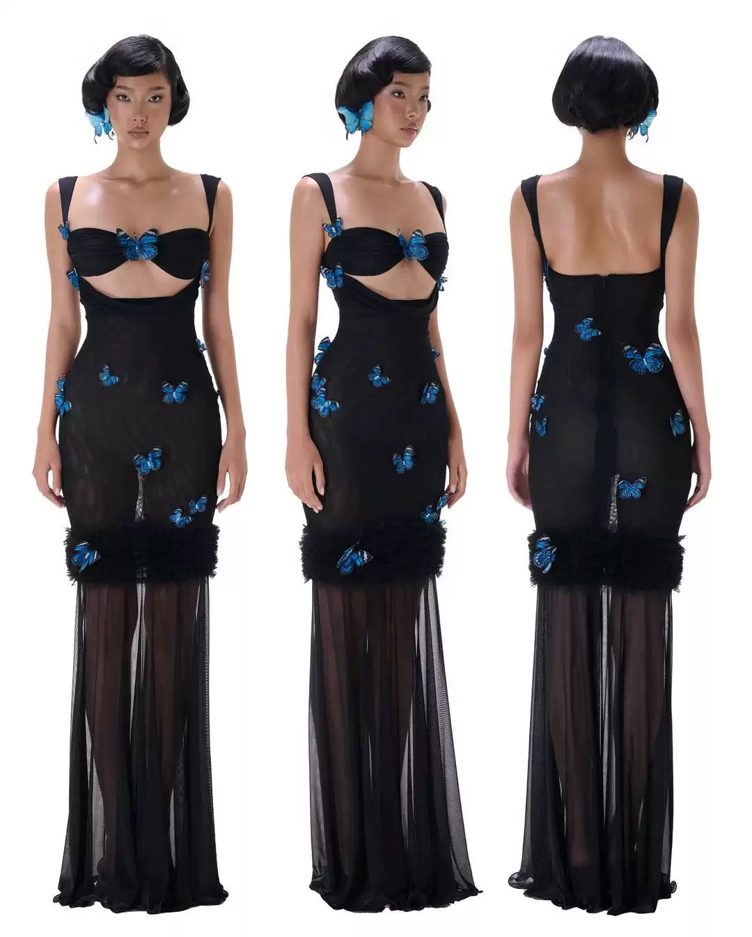 Lumina  Maxi Dress - Black