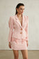 Pink cinched blazer/skirt set