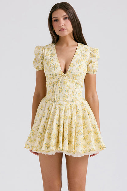 Lilou Puff Sleeve Tulle Mini Dress