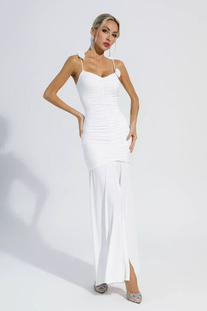 Isla Flower Petal Strap Gown