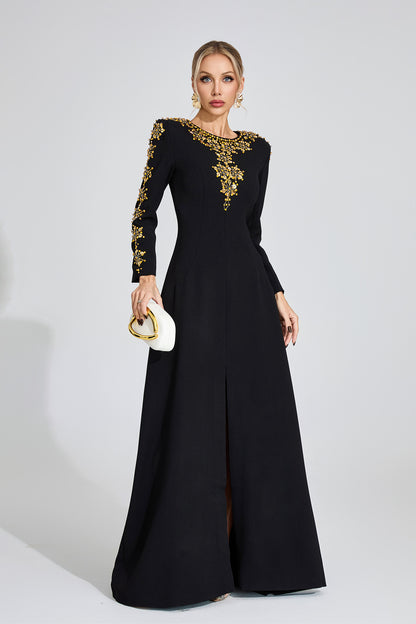 Royal Noir Embellished Gown