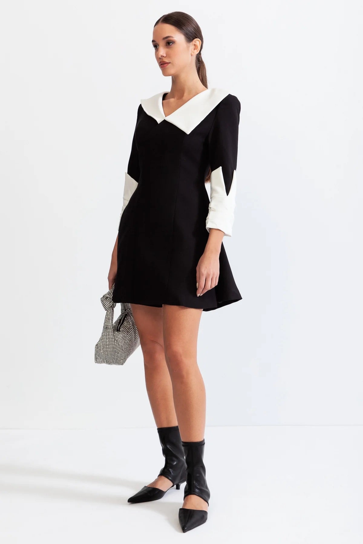 Black doll mini dress (8284684681454)