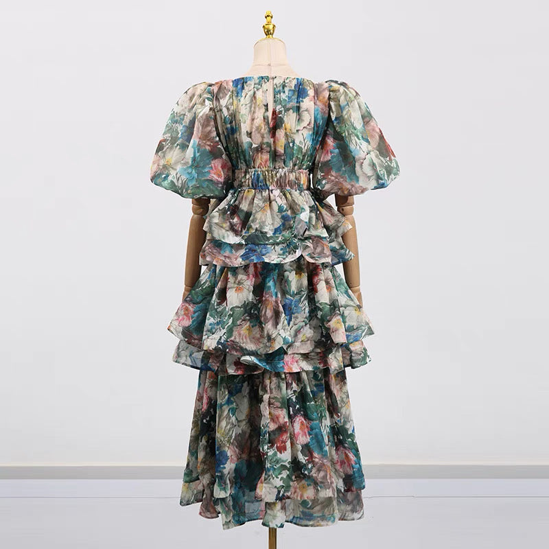 Camille Tiered Puff Dress Set