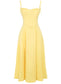 Clarabelle yellow midi dress