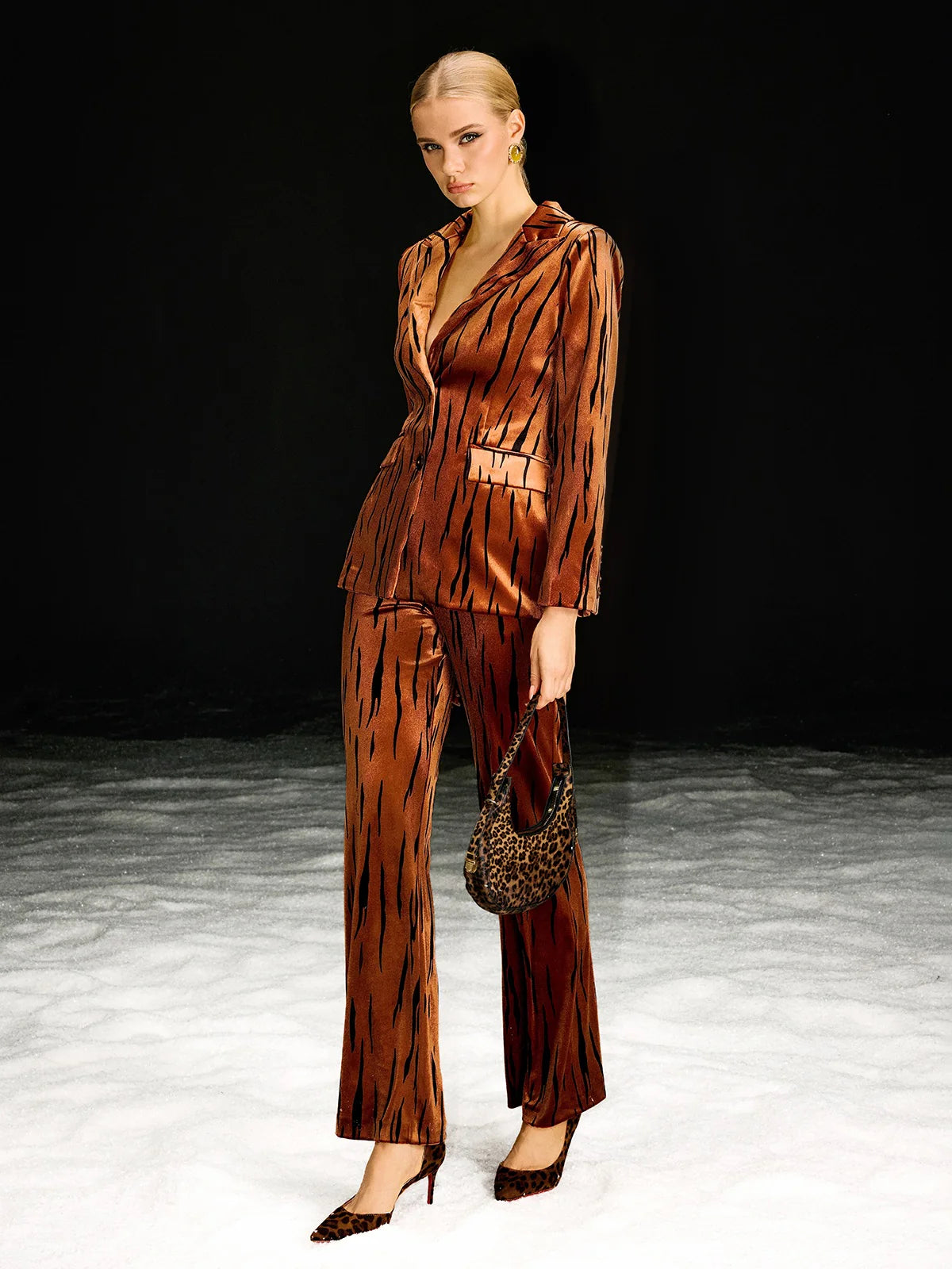 Amber Tiger Tailored Suit Set