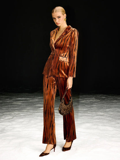 Amber Tiger Tailored Suit Set