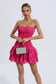 Bridget Pink ruffle mini dress