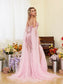 Prisca pink Pearl maxi dress