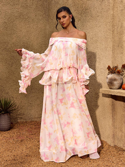 Rosalie Off-Shoulder Ruffle Maxi Dress