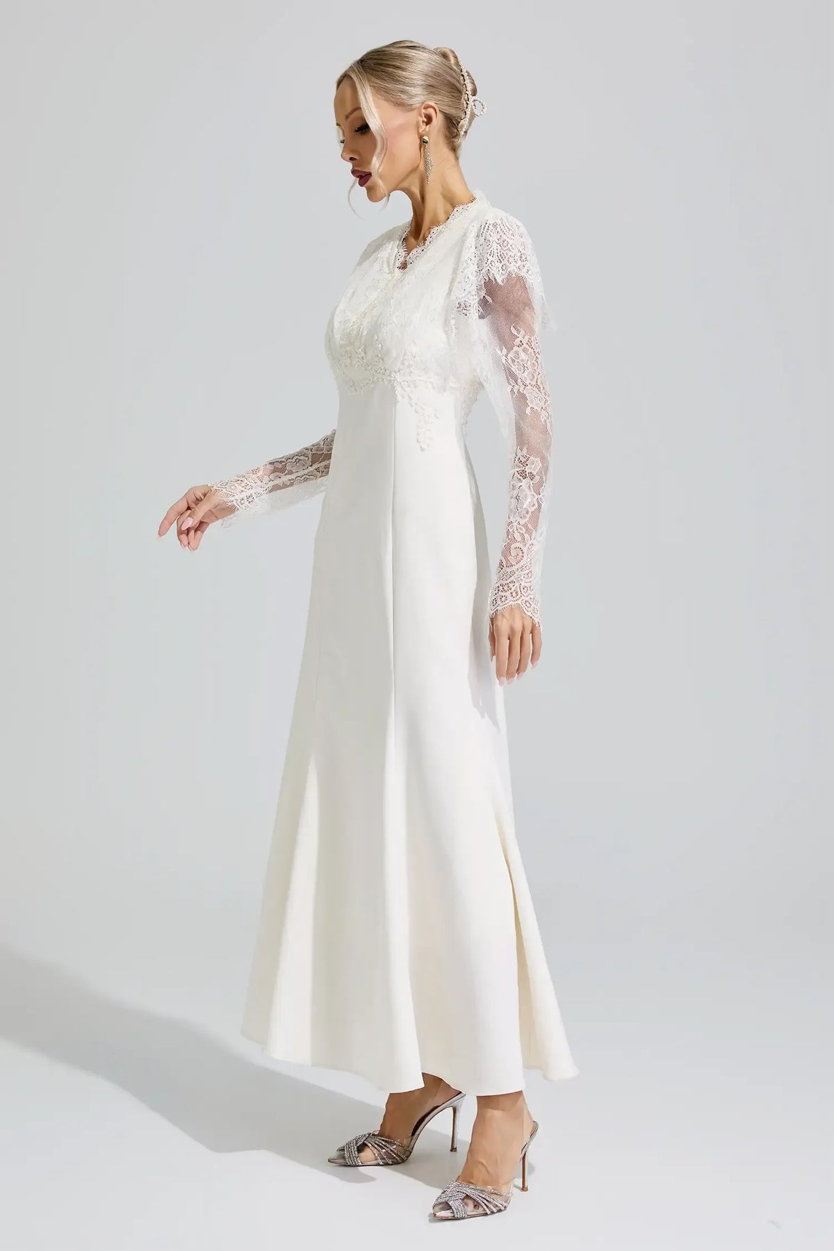 Celestine Lace Corset Maxi Dress