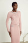 Prisca pink knit top/skirt set