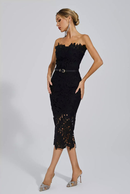 Jazlyn lace midi dress