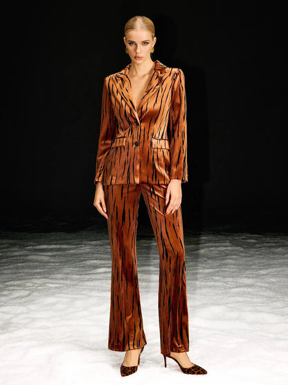Amber Tiger Tailored Suit Set