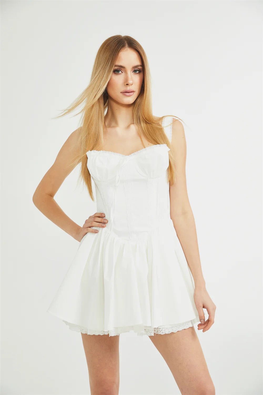 Helene flare mini dress