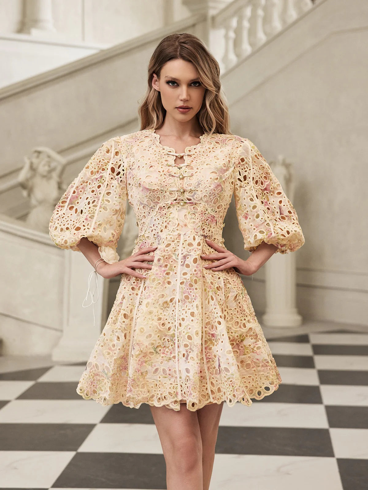 Céleste Lace Mini Dress