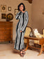 Knitted long sleeves maxi dress