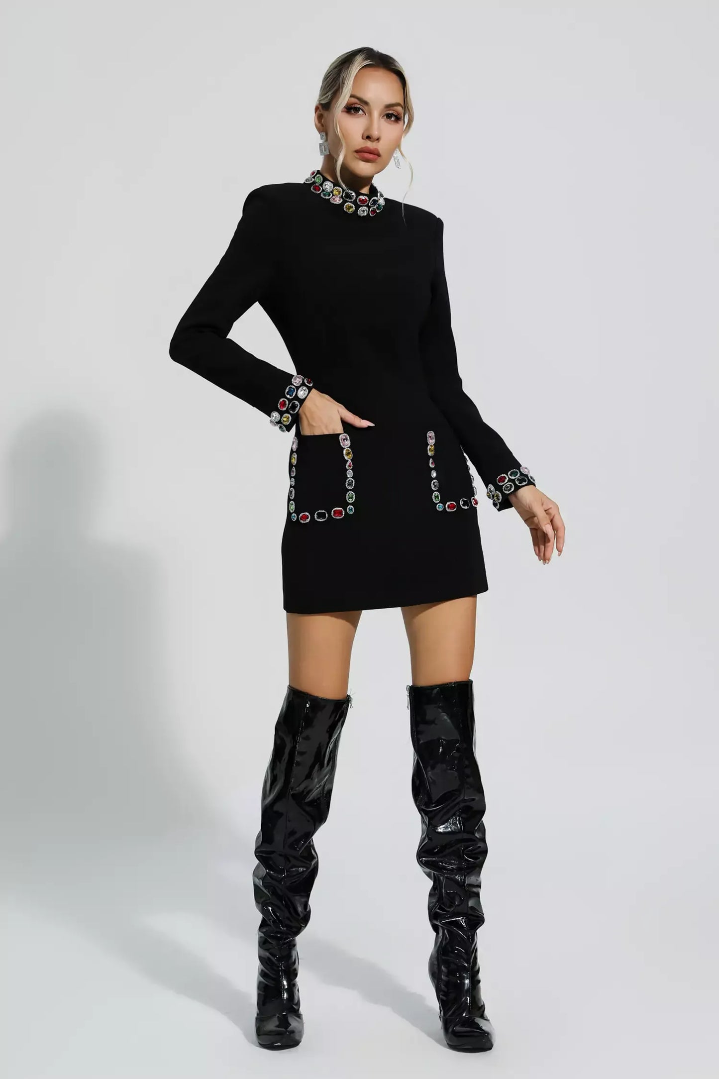 Lita rhinestone mini dress