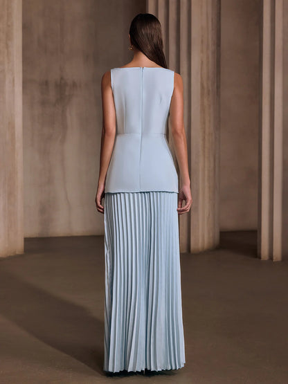 Serena Pleated Maxi Dress
