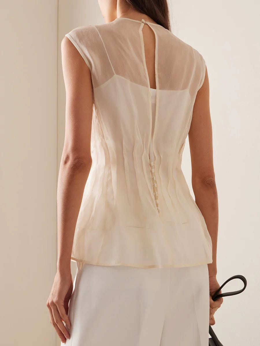 Silk Sculpted Blouse
