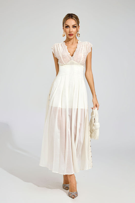 Étoile Broderie Sheer Midi Dress