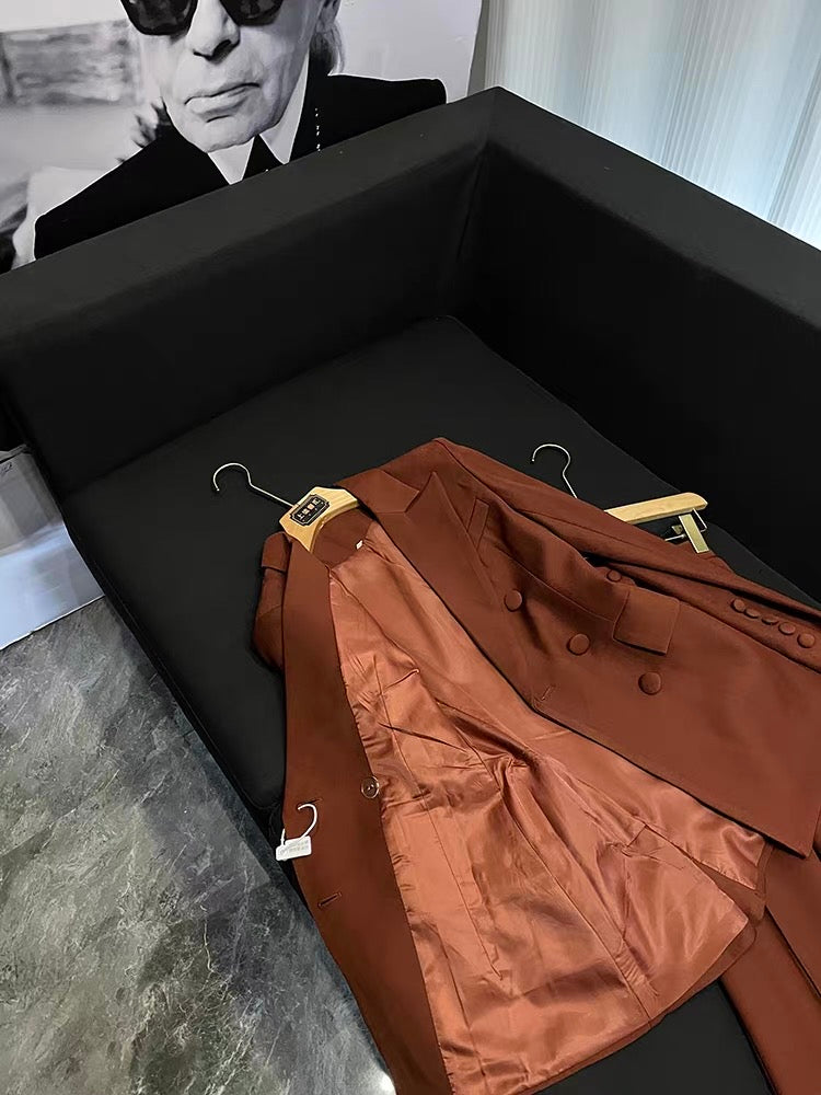Vienna Double-Breasted Blazer and Flared Pants Set