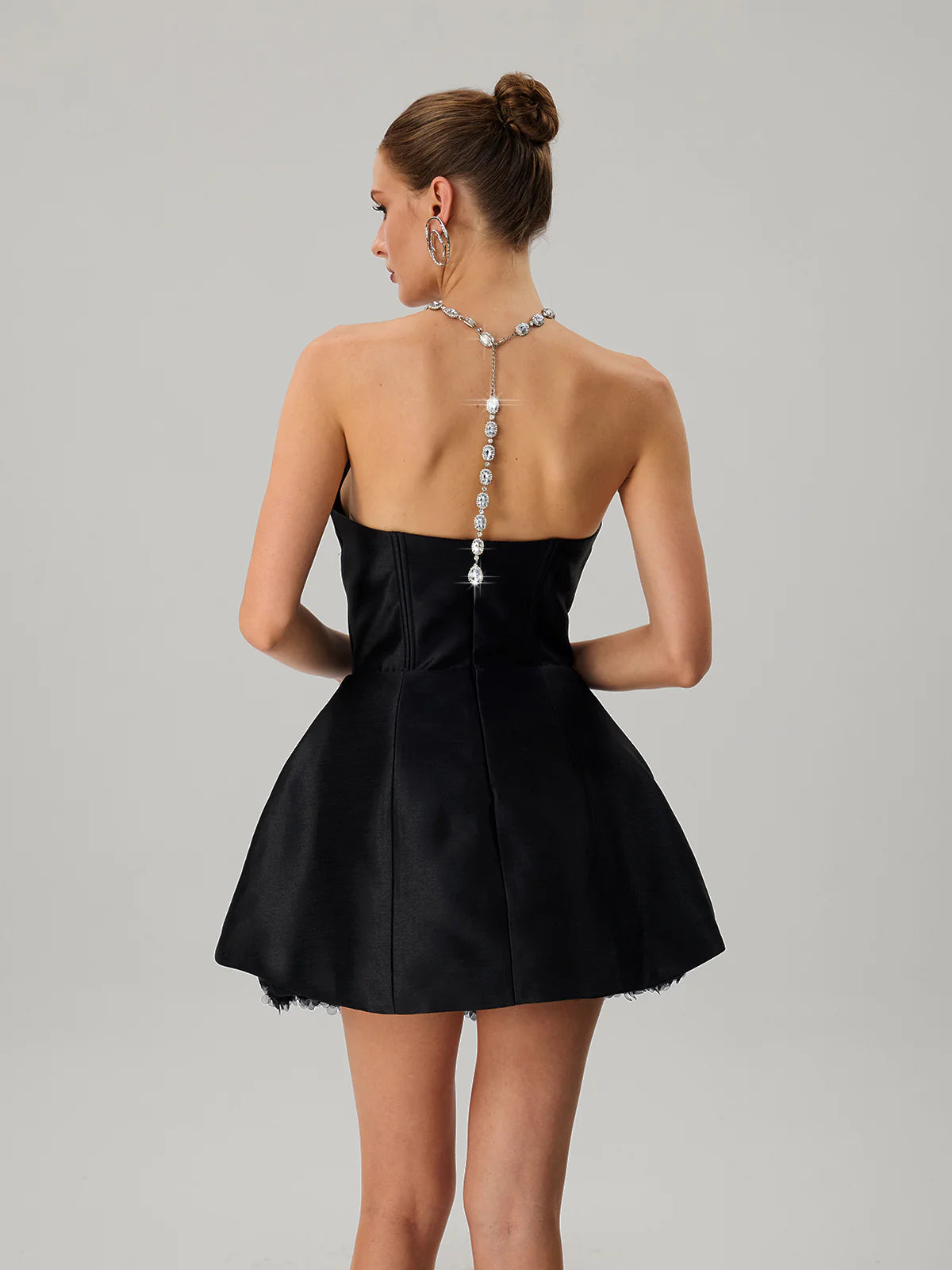 Noire Rosette Corset Mini Dress