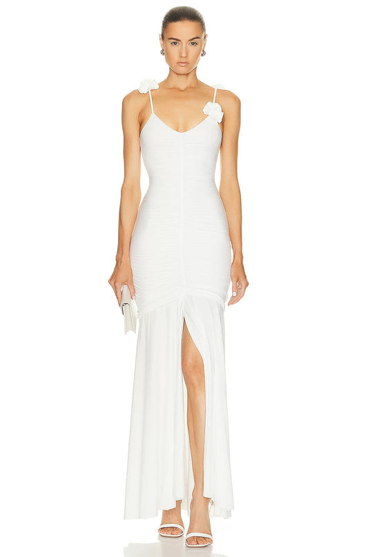 Isla Flower Petal Strap Gown