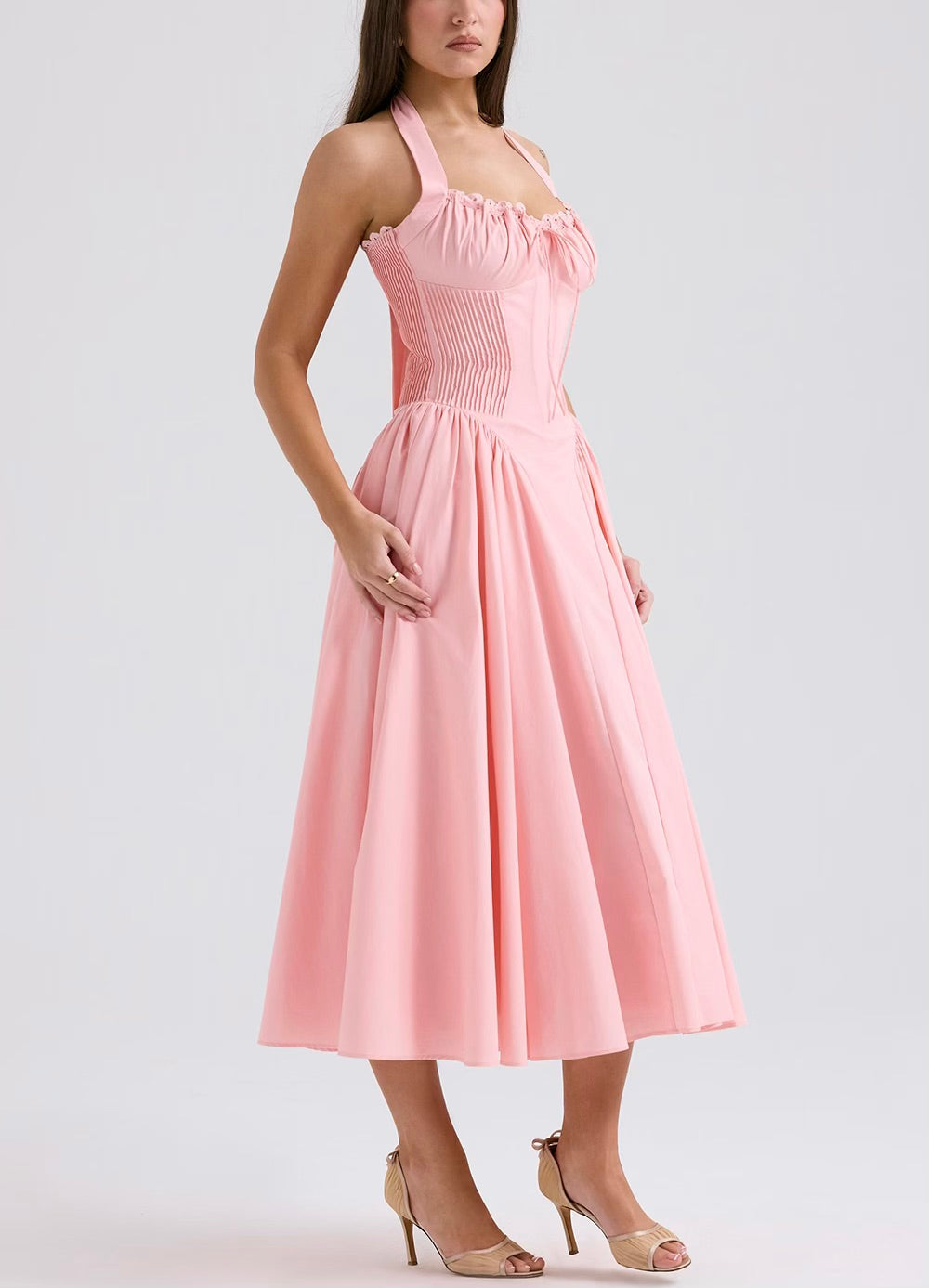 Adabella pink midi dress