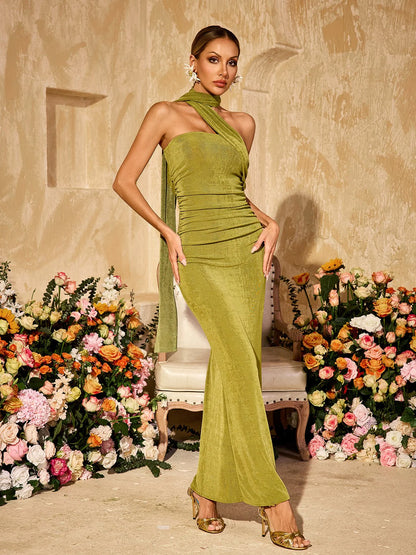 Sirena Drape Maxi Dress