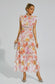 Ayleen orange floral midi dress