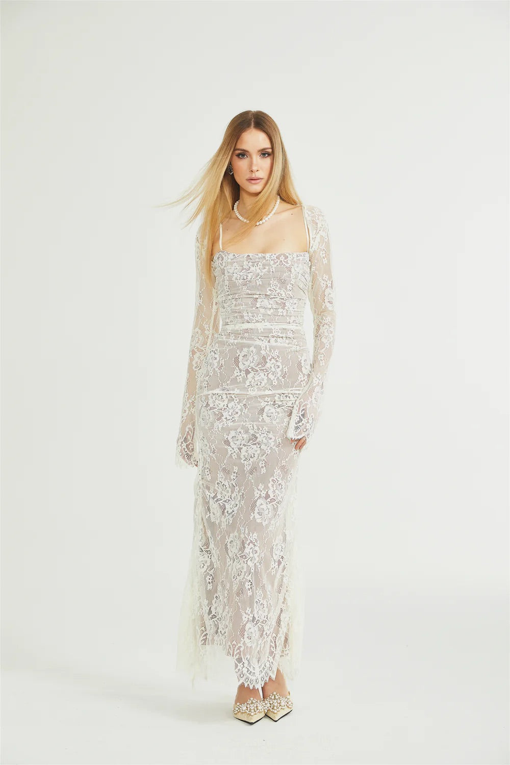 White Lace maxi dress